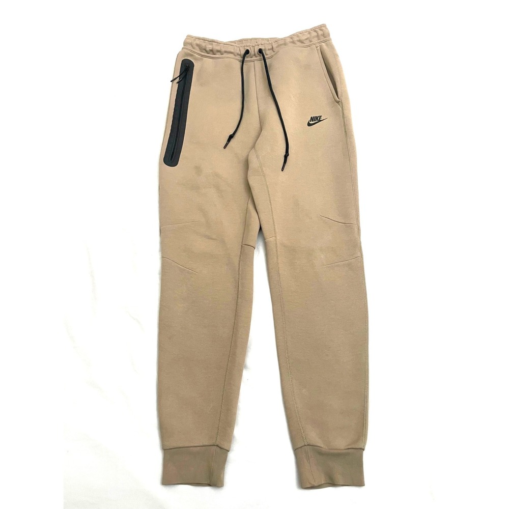 Nike Sportswear Tech Fleece Joggers Men's Medium Tan Khaki Sweatpants FB8002-247